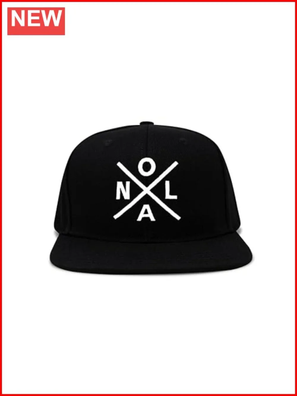 NOLA Snapback Trucker Baseball Cap Embroidered Cross Adjustable Cotton Blend